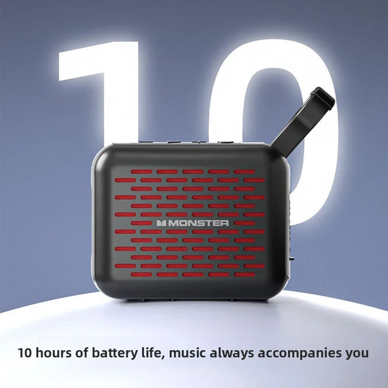 Monster ES01 Outdoor Portable Wireless Speaker BT V6.0 IP67 Waterproof 1500mAh High Fidelity Mini Subwoofer Customized Acoustics