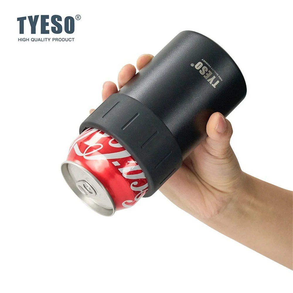 TYESO 12/18oz Stainless Steel Insulated Beer Bottle & Can Cooler Coke beer mug Keep Warm/Cold Double Wall Beverage Cooler Cup