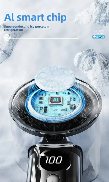 2025 Portable Handheld Fan - 100-Speed Turbo Cooling, 3000mAh Rechargeable, High Wind Outdoor Mini Fan with Adjustable Airflow