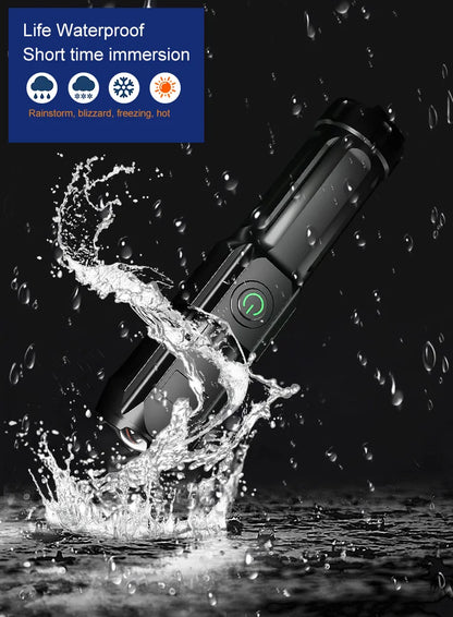 Powerful LED Flashlight 100000 Lumen Tactical Flashlights Rechargeable USB 18650 Waterproof Zoom Fishing Hunting LED Flashlight