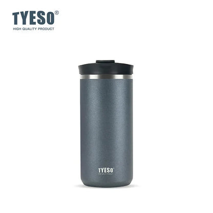 Tyeso French Press Thermoses Travel Mug 304 Stainless Steel Portable Cold Brew Coffee Maker Tea Infuser Double-Wall Insulated
