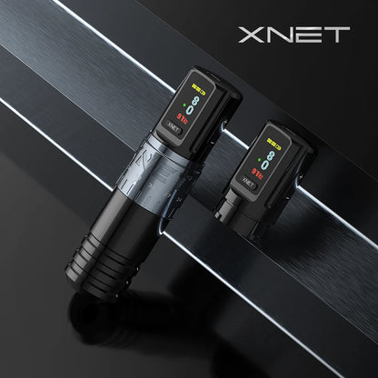 XNET Vipera Wireless Tattoo Machine Kit Adjustable Stroke 2.4-4.2mm OLED Display 60pcs Mixed Tattoo Cartridge for Tattoo Artists