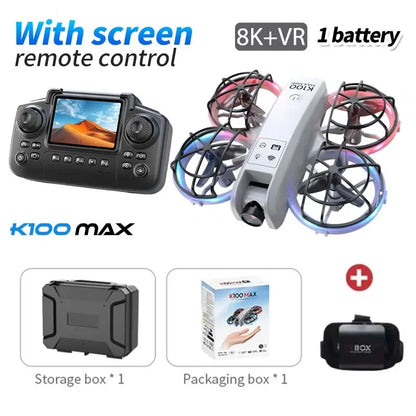 New K100 MAX Drone 8K 5KM Optical Flow Professional HD Dual Camera Obstacle Avoidance Aerial Photography Quadcopter Toys Gifts