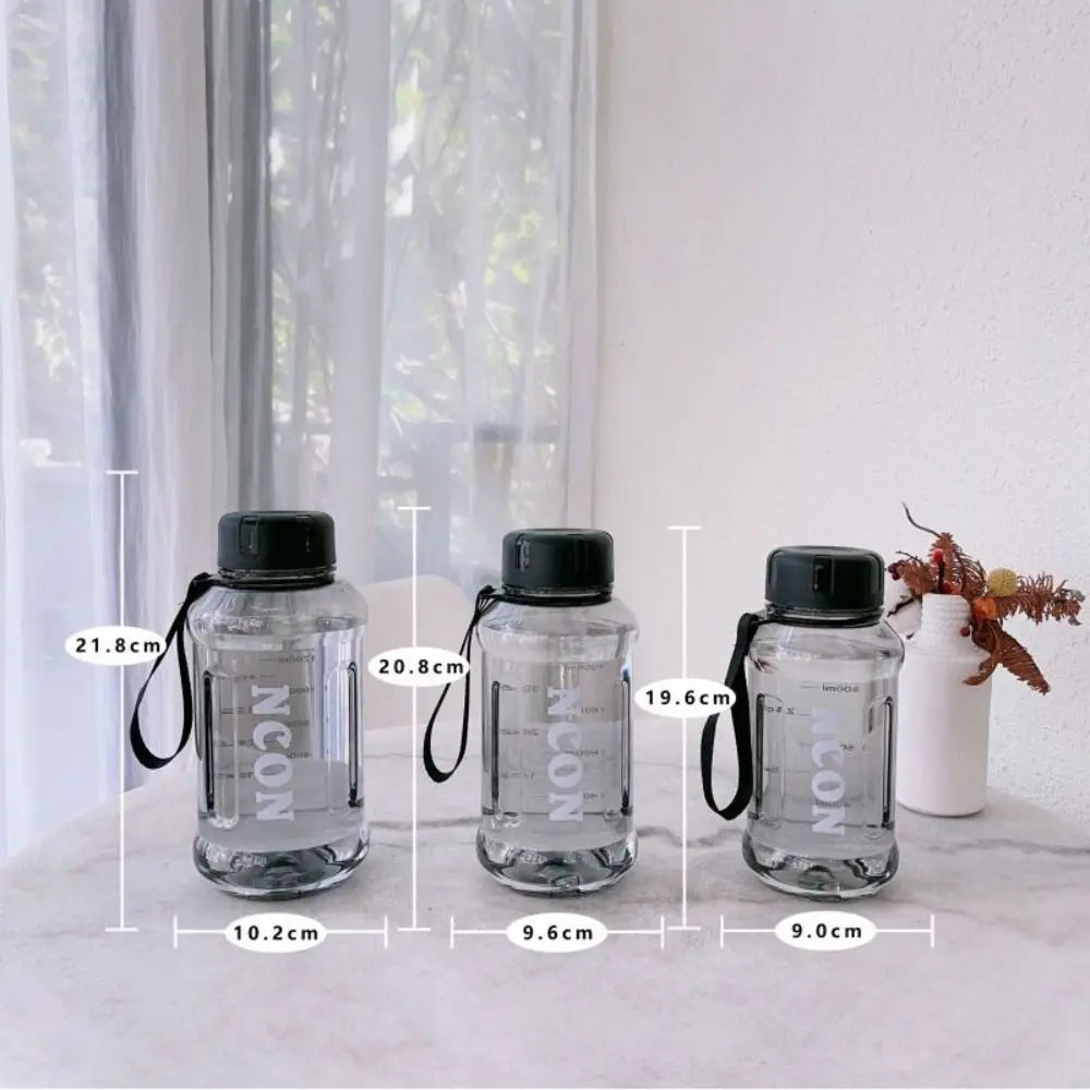 850/1100/1300ml Clear Water Bottle Portable Leakproof Large Capacity Travel Kettle Lightweight Water Jugs