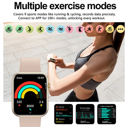 2025 New For XIAOMI Smart Watch Full Touch Screen Bluetooth Call Heart Rate Waterproof Watches Sports Bracelet Smartwatch Women