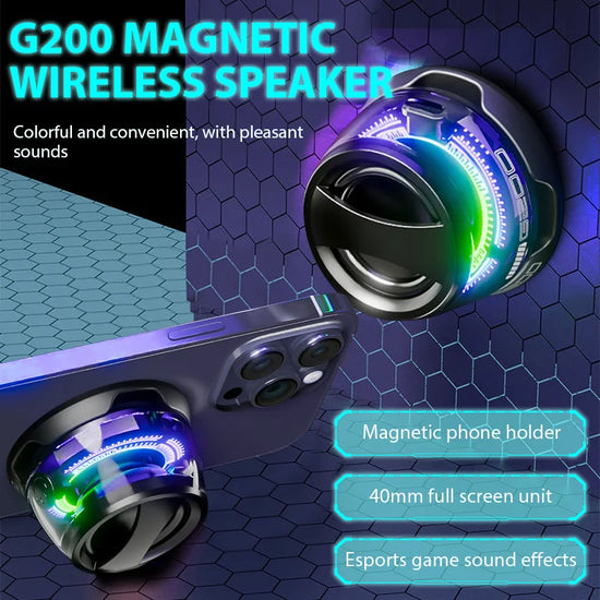 G200 Magnetic Portable Bluetooth Speaker Altavoz G200 Mini Sound Box RGB Bluetooth 5.3 Speaker 7 Hours Playback
