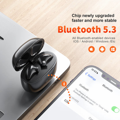 Bluetooth Wireless Headphones,QERE E28,NEW TWS 5.3,HD Microphone,HIFI Earphones,13m Driver,60ms Low Latency,4 Mics+ENC Call