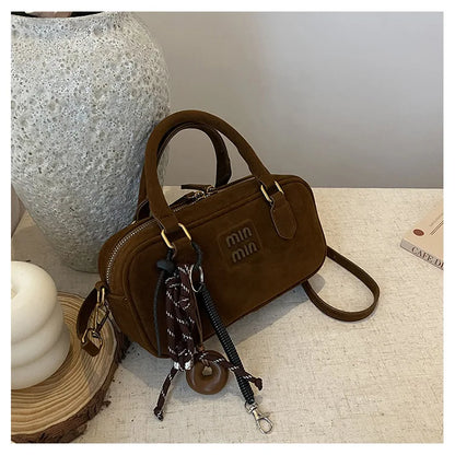 2025 New Fashionable dull Polish bag portable women's full retro crossbody bag shoulder bag popular
