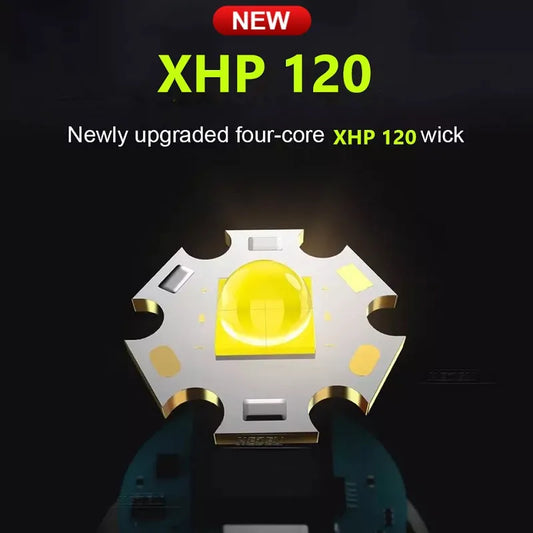 ZK30 Super XHP120 Powerful Led Flashlight XHP90 High Power Torch light Rechargeable Tactical flashlight 18650 Usb Camping Lamp
