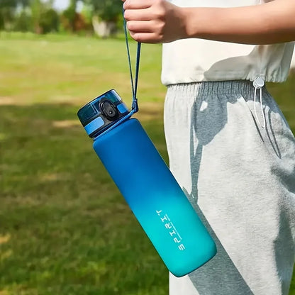 1L Large Capacity Sports Water Bottle Motivational Leak Proof Portable Reusable Plastic Cups Outdoor Travel Gym Jugs