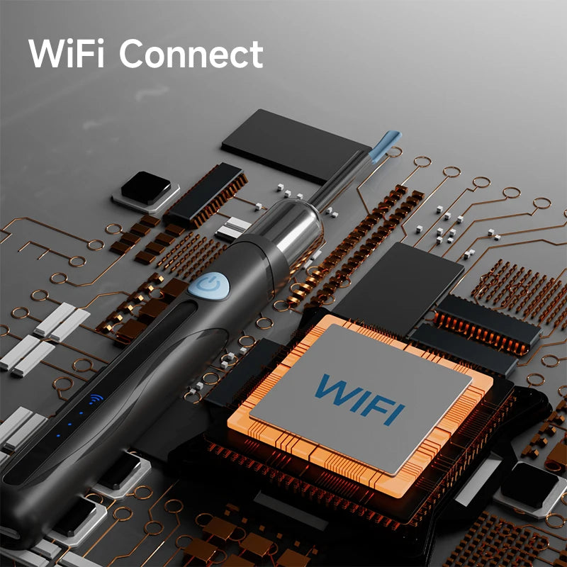 Visual Ear Cleaner Camera WIFI Ear Pick Waterproof 6LEDs Ear Sticks HD1080P 4.2MM Digital Ear Wax Removal Kits Ear Spoons Case