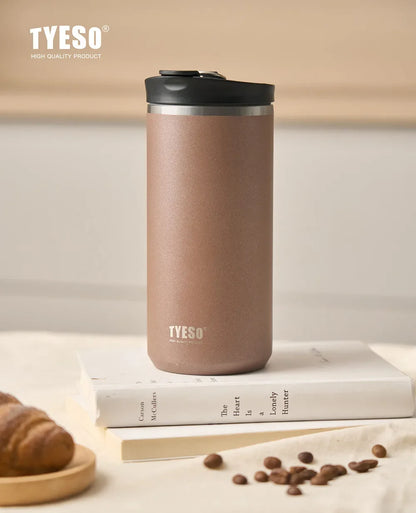 Tyeso French Press Thermoses Travel Mug 304 Stainless Steel Portable Cold Brew Coffee Maker Tea Infuser Double-Wall Insulated