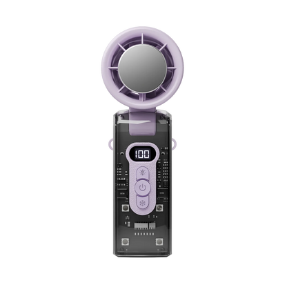 Portable Mini Fan Handheld Fan With Display High Speed Turbo Strong Wind 3600mAh USB Rechargeable Folding Fans For Home Outdoor