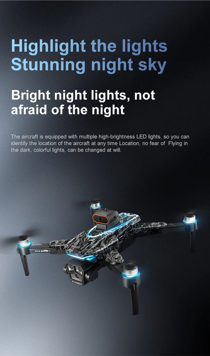 New D13 RC Drone 4K Professional HD Triple Camera 5G WIFI FPV Dron 360° Obstacle Avoidance Brushless Large Screen Quadcopter