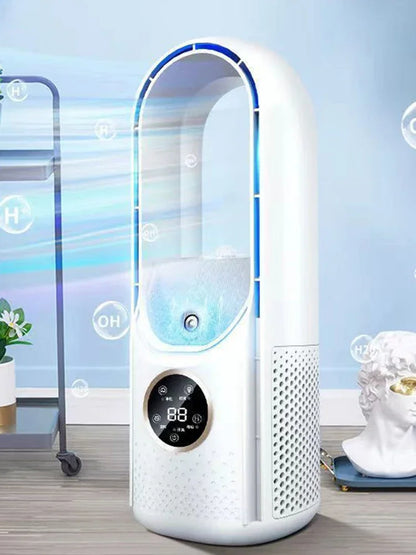 Electric Bladeless Fan USB Air Cooling Fan Mini Air Conditioner Venty Fan Portable Desktop Fanless Blade Cooler