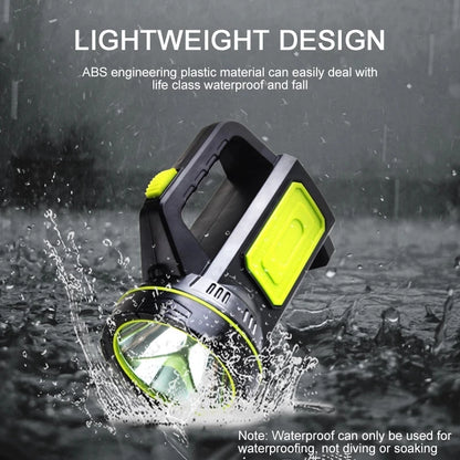 LED Strong Searchlight Flashlight Portable Hand Lamp Rechargeable 2 Lighting Modes Emergency Hiking Camping Energy Saving Torch