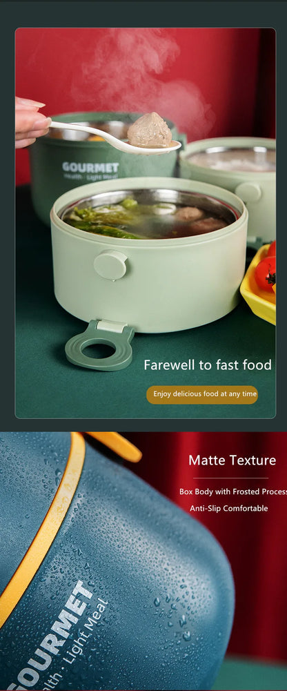 Food Thermal Jar Insulated Soup Thermos Bottles Stainless Steel Lunch Box Drinking Cup Bento Lunch Box Women Hot Food Container