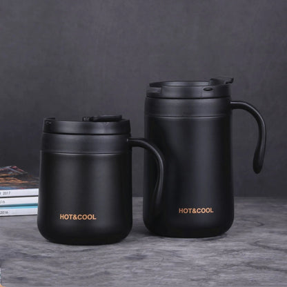 350ml Insulated Coffee Mug with Handle Stainless Steel Insulated Mug Coffee Tumbler Thermos Tea Cups with Lip