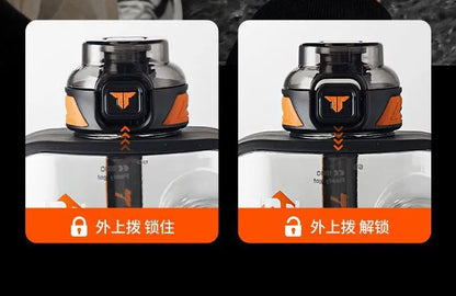 Big Capacity Sports Bottle New Tritan Water Kettle Drink Bottles Outdoor Fitness Space Cup GYM Kettle BPA FREE 1L/1.6L/2L
