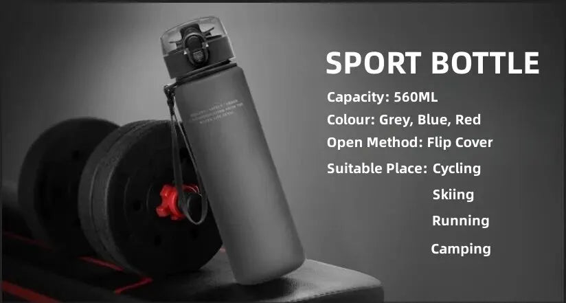 BPA Free Leak Proof Sports Water Bottle High Quality Tour Hiking Portable My Favorite Drink Bottles 560ML