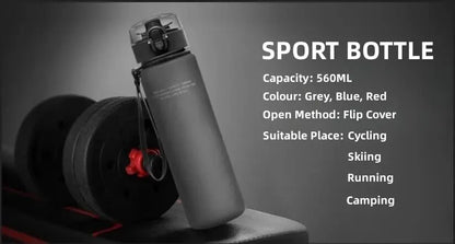 BPA Free Leak Proof Sports Water Bottle High Quality Tour Hiking Portable My Favorite Drink Bottles 560ML