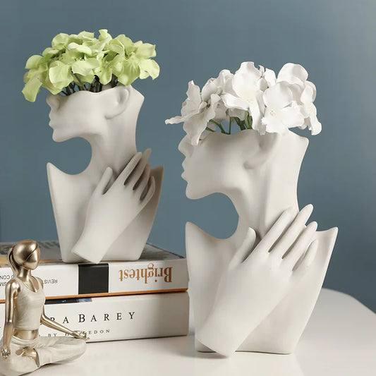 Woman Body Model Vase Nordic Style Ceramic Modern Body Art Vase Home