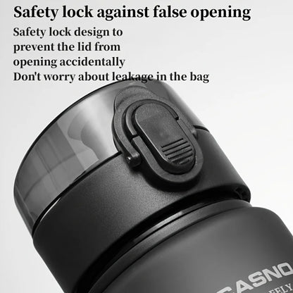 Durable water bottle with bounce cover, suitable for outdoor sports-very suitable for cycling, camping and running