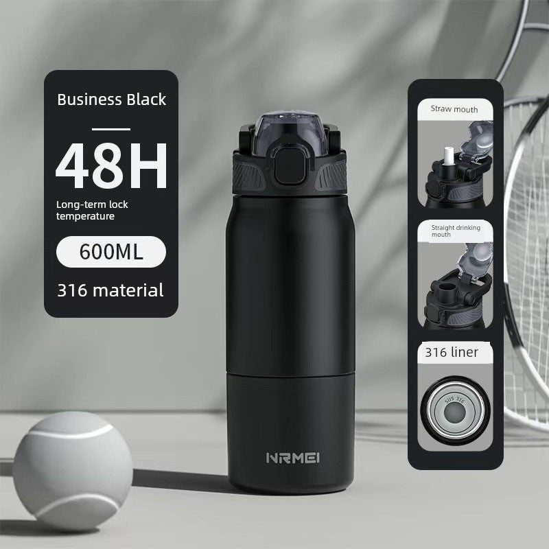 Japanese Style New Vacuum Cup Large Capacity Cold Cup SUS316 Stainless Steel Outdoor Sports  Water Cup Portable Student