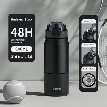 Japanese Style New Vacuum Cup Large Capacity Cold Cup SUS316 Stainless Steel Outdoor Sports  Water Cup Portable Student