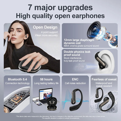 Xiaomi Smart AI Translation Headset Stereo Sound Semi-in-ear Air Conduction True Wireless Sports Long-lasting Bluetooth Headset