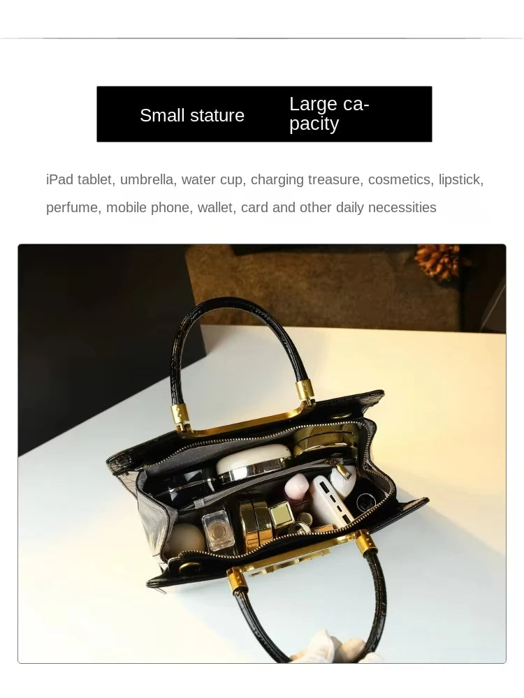 High-grade light luxury handbag New Autumn and Winter fashion Tote bag women's crocodile print single shoulder crossbodybag