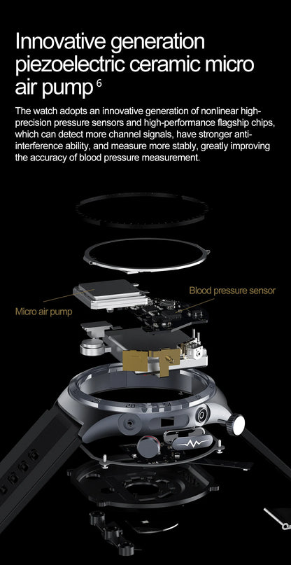 Airbag Smart Watch  2025 New Health watch men Air pump True Accurately Blood Pressure watches Uric Acid Blood Lipids