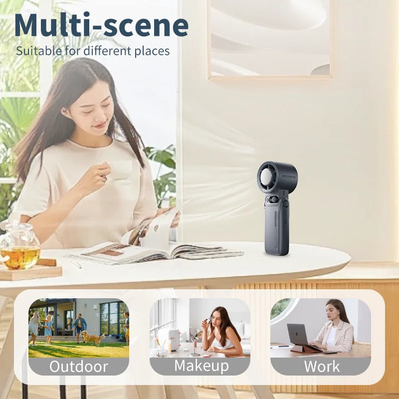 Portable Mini Refrigeration Handheld Fan 199 Speed Stylish Manual Adjustable fan USB rechargeable fan
