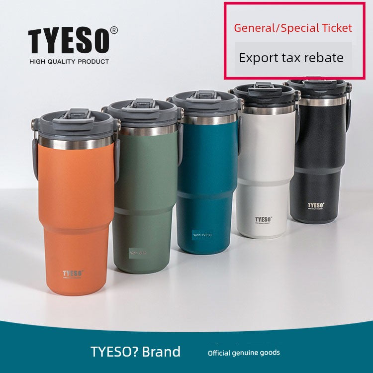 Taishuo New Product Satchel Ice Cream Cup Car Coffee Cup Stainless Steel Large Capacity Insulation Sports Kettle Export