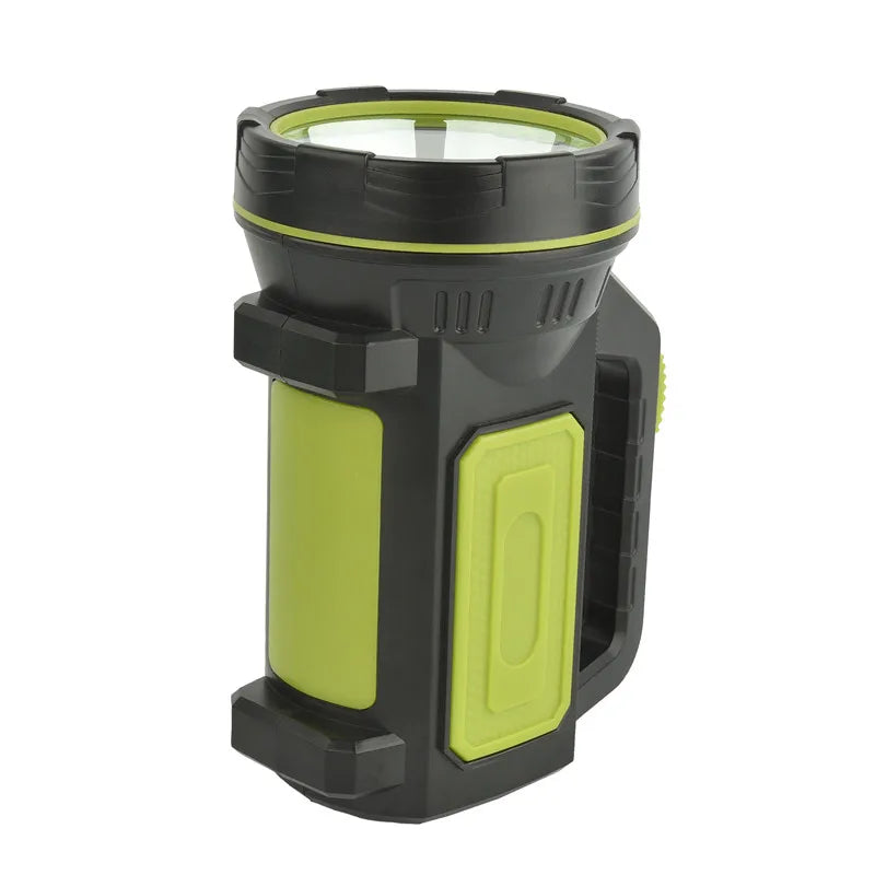 LED Strong Searchlight Flashlight Portable Hand Lamp Rechargeable 2 Lighting Modes Emergency Hiking Camping Energy Saving Torch