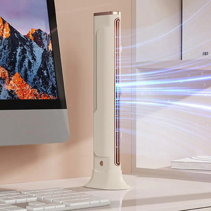 Bladeless Fan Adjustable Vents Air Condition Fan Space-Saving for Bedroom Home Office Room
