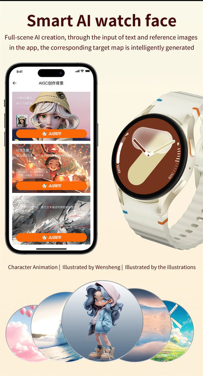 Watch 7 Upgrade GPS Smart Watch Men Women AMOLED HD Screen Compass Heart Rate Fitness Sport Waterproof Bluetooth Call Smartwatch
