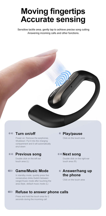 Xiaomi Smart AI Translation Headset Stereo Sound Semi-in-ear Air Conduction True Wireless Sports Long-lasting Bluetooth Headset