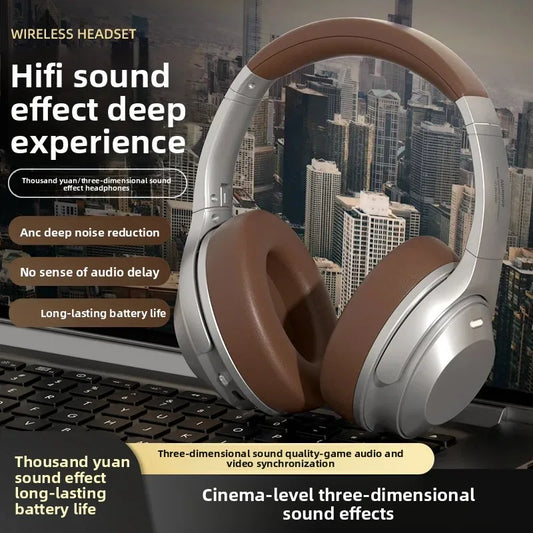Wireless Headset Bluetooth 5.3 Retro Headphones HIFI Stereo Noise Canceling Earphone Long Standby Stylish Comfortable Headphones