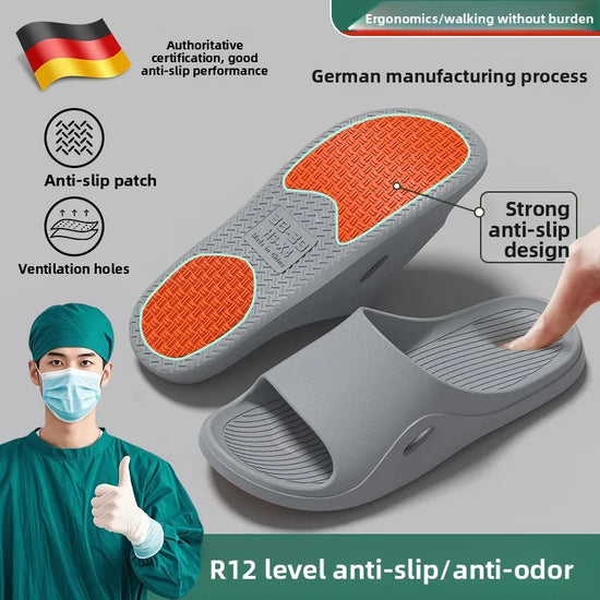 Men Non Slip Slides Lightweight Open Toe Quick Dry Slippers For Indoor Outdoor Bathroom Beach Summer Indoor Outdoor EVA Slippers
