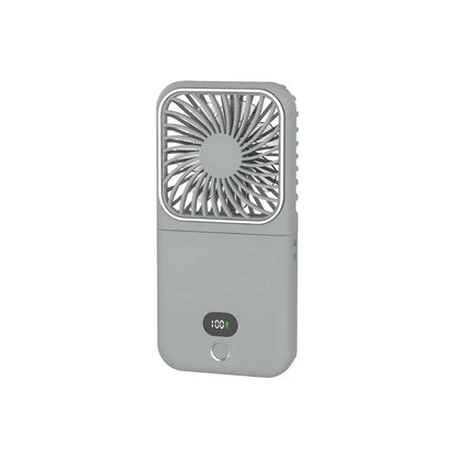 Portable Folding Electric Fan 3-in-1 Mini Handheld Cooling Fan Handheld with Power Bank Makeup Mirror Student Small Fan Outdoor