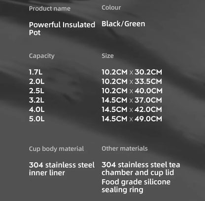 Stainless Steel Thermos Bottle with Handle Outdoor Portable Large Capacity Thermal Water Bottle ,Keep Hot and Cold for 72H