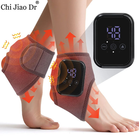 ChiJiaoDr Electric Heating Ankle Care Home Massager Foot Therapy Hot Compress Pain Relief Rehabilitation Protective Equipment