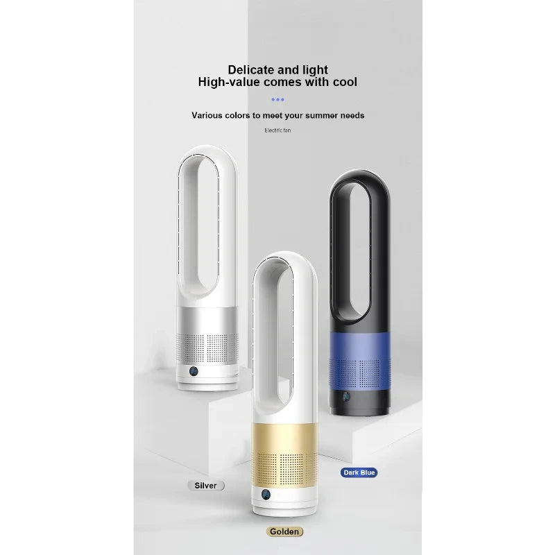 2024 Air Purification Circulation Bladeless Fan Ultra-Quiet Dormitory Desk Floor Electric Fan Tower Bladeless Room
