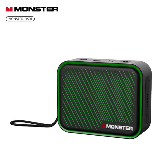 Monster DS01 Outdoor Portable Wireless Speaker BT V6.0 IP67 Waterproof 1500mAh High Fidelity Mini Subwoofer Customized Acoustics