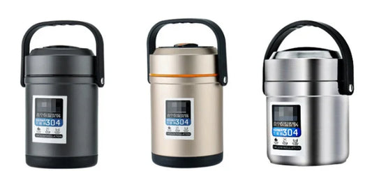 304 Thermal insulation Thermos Food Container Lunch Box Stainless Steel School Bento Box Storage Portable rice box Dinnerware