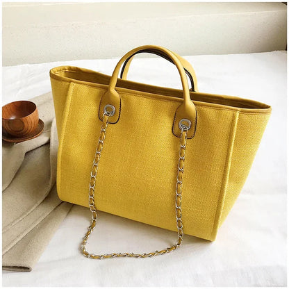 Fashion Make Up Designer Big Women's New Korean Fashion Casual Large Capacity Shoulder Crossbody Chain Tote Bag
