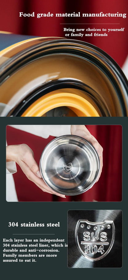 Food Thermal Jar Insulated Soup Thermos Bottles Stainless Steel Lunch Box Drinking Cup Bento Lunch Box Women Hot Food Container