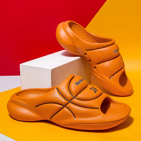 Slippers for men in summer  trendy for outdoor sports  dual purpose anti slip and odor resistant sandals basketball Slippers