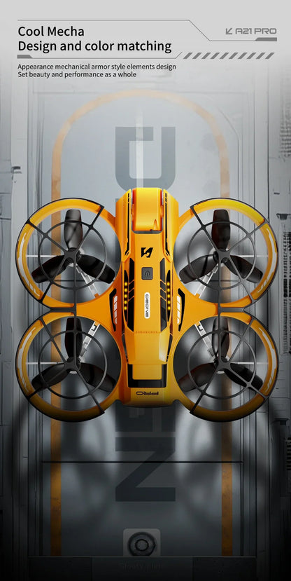 Professional Drone FPV 8K HD Dual Camera A21 PRO  Brushless Motor Obstacle Avoidance Optical Flow Hovering Stabilization UFO Quad